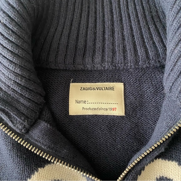 Zadig & Voltaire Rock & Roll Half Zip Sweater - Picture 5 of 9